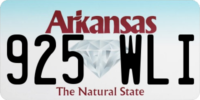AR license plate 925WLI