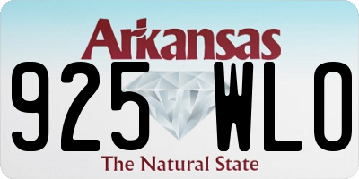 AR license plate 925WLO