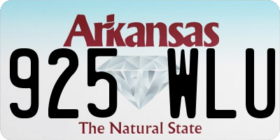 AR license plate 925WLU