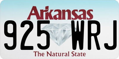 AR license plate 925WRJ