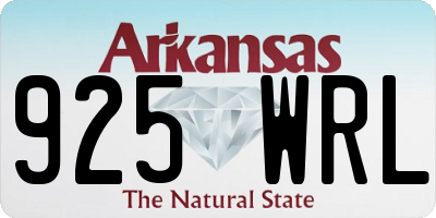 AR license plate 925WRL