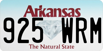 AR license plate 925WRM