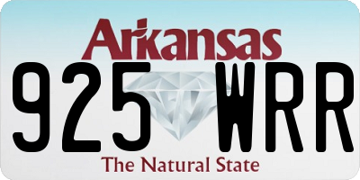 AR license plate 925WRR