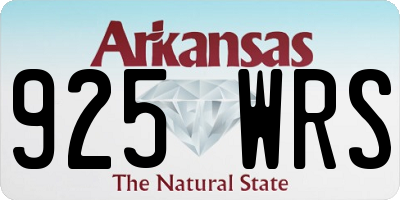 AR license plate 925WRS