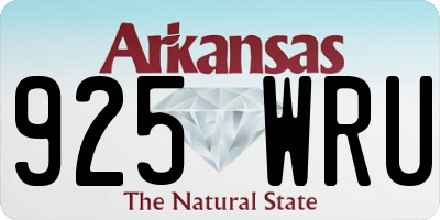 AR license plate 925WRU