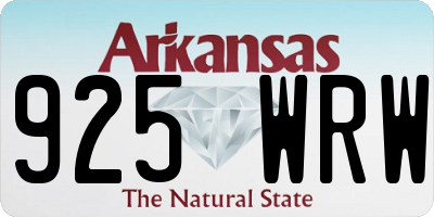 AR license plate 925WRW