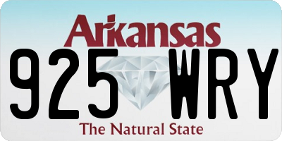AR license plate 925WRY