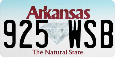 AR license plate 925WSB