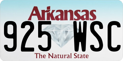 AR license plate 925WSC