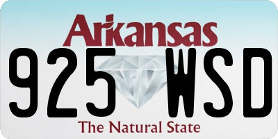 AR license plate 925WSD
