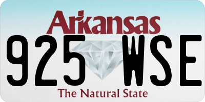 AR license plate 925WSE