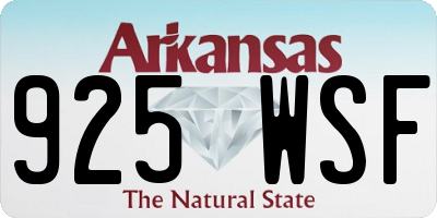 AR license plate 925WSF