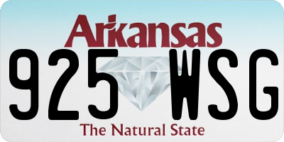 AR license plate 925WSG