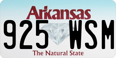 AR license plate 925WSM