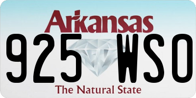 AR license plate 925WSO