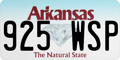 AR license plate 925WSP