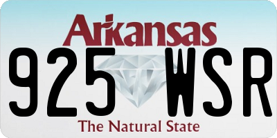 AR license plate 925WSR