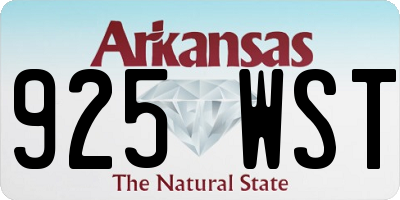 AR license plate 925WST