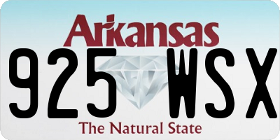 AR license plate 925WSX