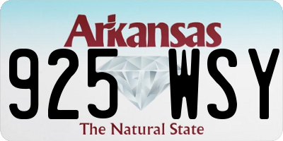 AR license plate 925WSY
