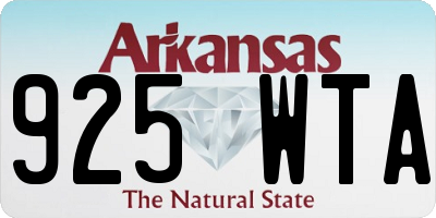 AR license plate 925WTA