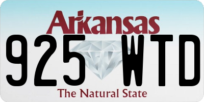 AR license plate 925WTD