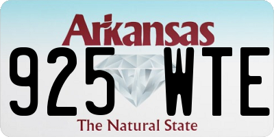AR license plate 925WTE