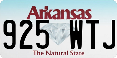 AR license plate 925WTJ