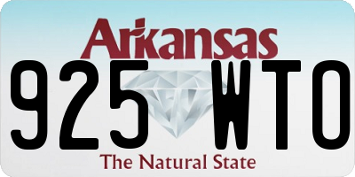 AR license plate 925WTO