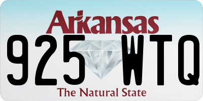AR license plate 925WTQ