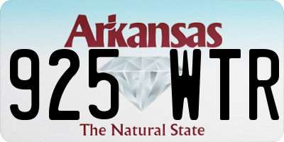 AR license plate 925WTR