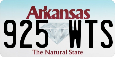 AR license plate 925WTS