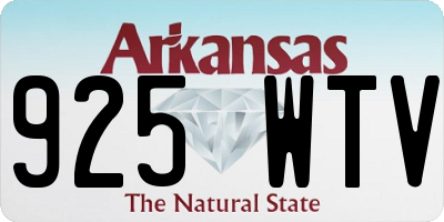 AR license plate 925WTV