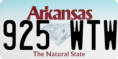 AR license plate 925WTW