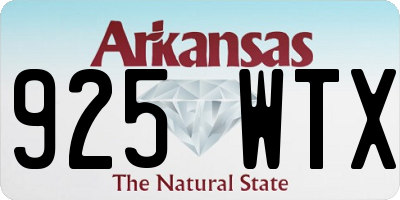 AR license plate 925WTX