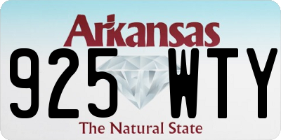 AR license plate 925WTY