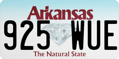 AR license plate 925WUE