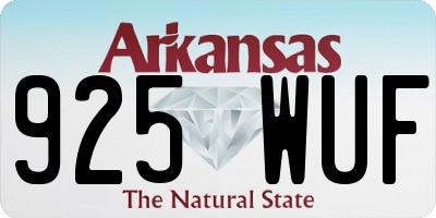 AR license plate 925WUF