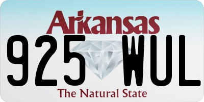 AR license plate 925WUL