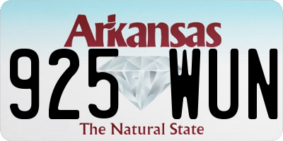 AR license plate 925WUN