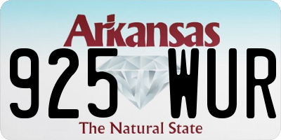 AR license plate 925WUR