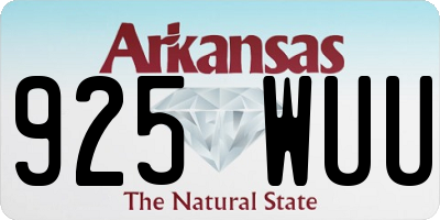 AR license plate 925WUU