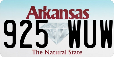 AR license plate 925WUW