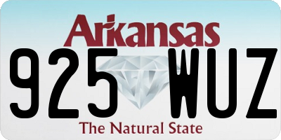 AR license plate 925WUZ