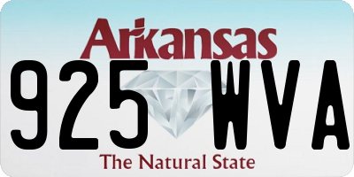 AR license plate 925WVA
