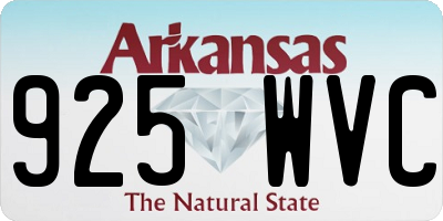 AR license plate 925WVC