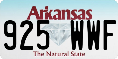 AR license plate 925WWF