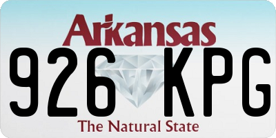 AR license plate 926KPG