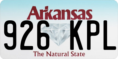 AR license plate 926KPL