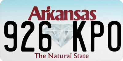 AR license plate 926KPO